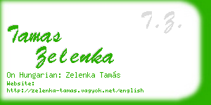 tamas zelenka business card